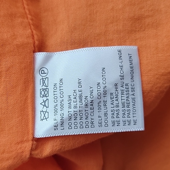 Urban Outfitters Womens Orange Tangerine Button Front Puff Sleeve Midi Dress - Picture 10 of 11